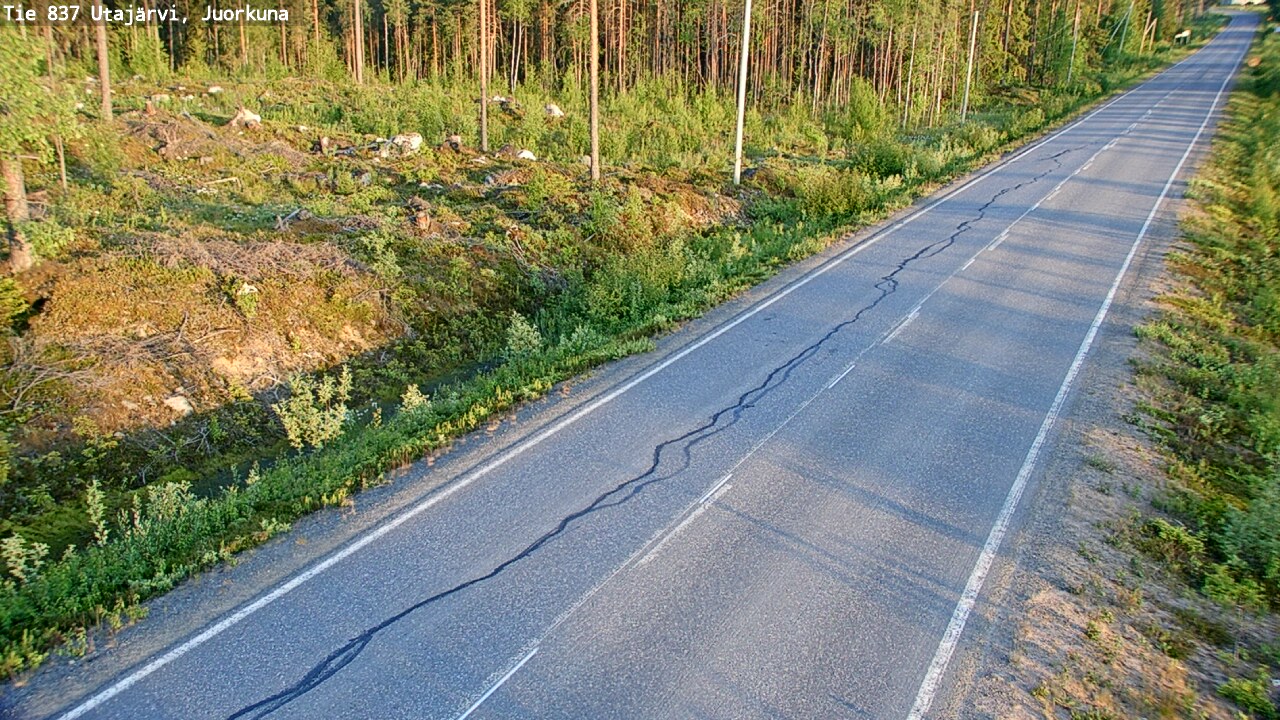 Weather Camera Image Road 837 Utajärvi, Juorkuna, Utajärvi, Pohjois-Pohjanmaa