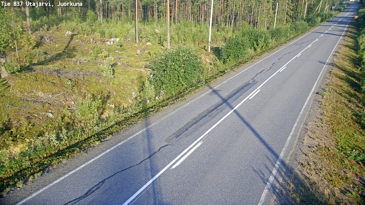 Weather Camera Image Road 837 Utajärvi, Juorkuna, Utajärvi, Pohjois-Pohjanmaa