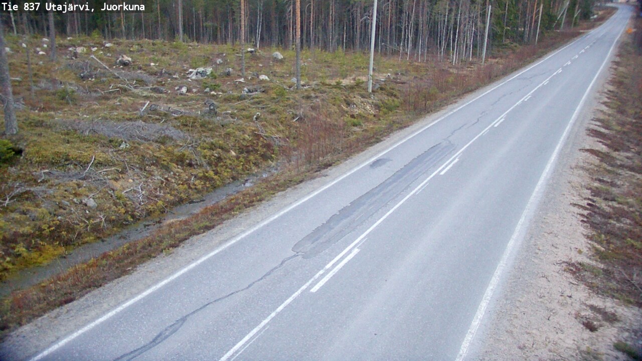 Weather Camera Image Road 837 Utajärvi, Juorkuna, Utajärvi, Pohjois-Pohjanmaa