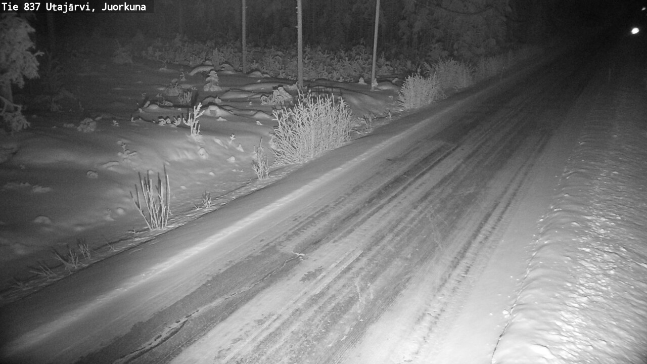 Weather Camera Image Road 837 Utajärvi, Juorkuna, Utajärvi, Pohjois-Pohjanmaa
