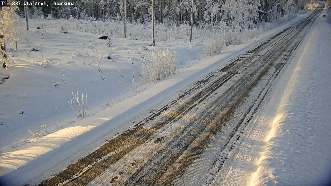 Weather Camera Image Road 837 Utajärvi, Juorkuna, Utajärvi, Pohjois-Pohjanmaa