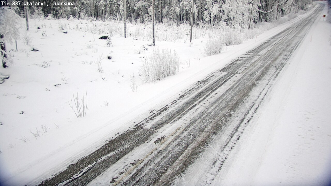 Weather Camera Image Road 837 Utajärvi, Juorkuna, Utajärvi, Pohjois-Pohjanmaa