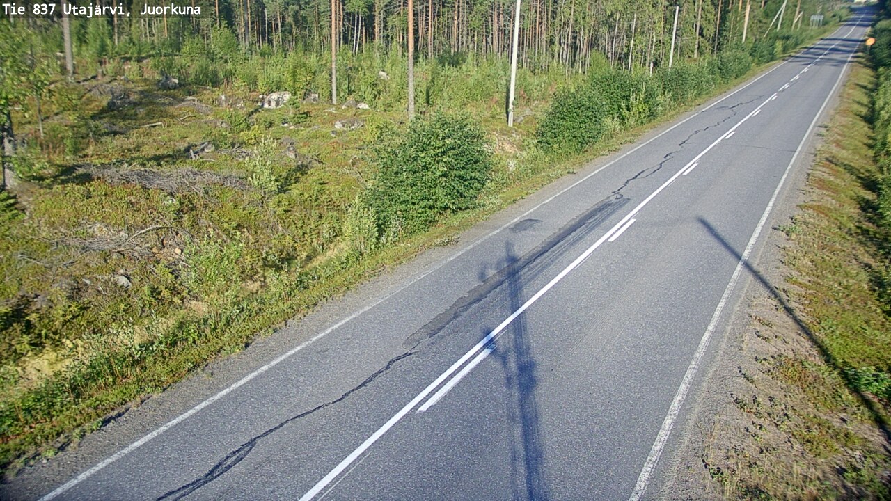 Weather Camera Image Road 837 Utajärvi, Juorkuna, Utajärvi, Pohjois-Pohjanmaa