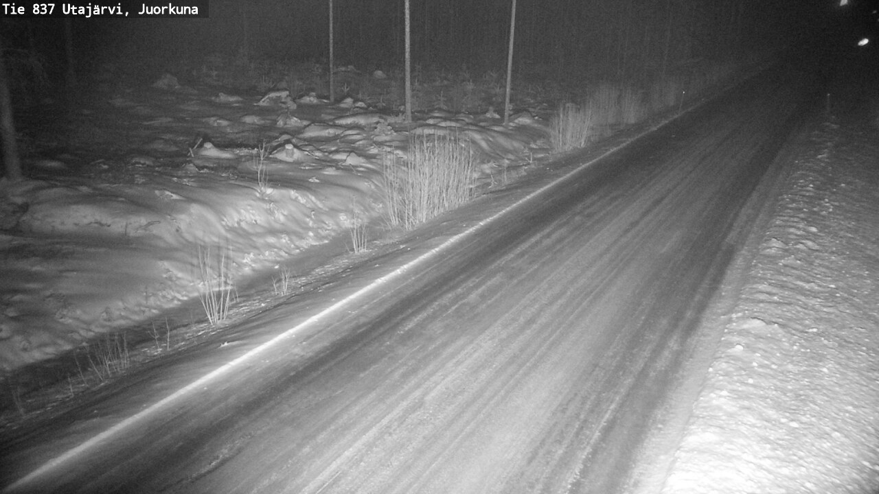 Weather Camera Image Väg 837 Utajärvi, Juorkuna, Utajärvi, Pohjois-Pohjanmaa