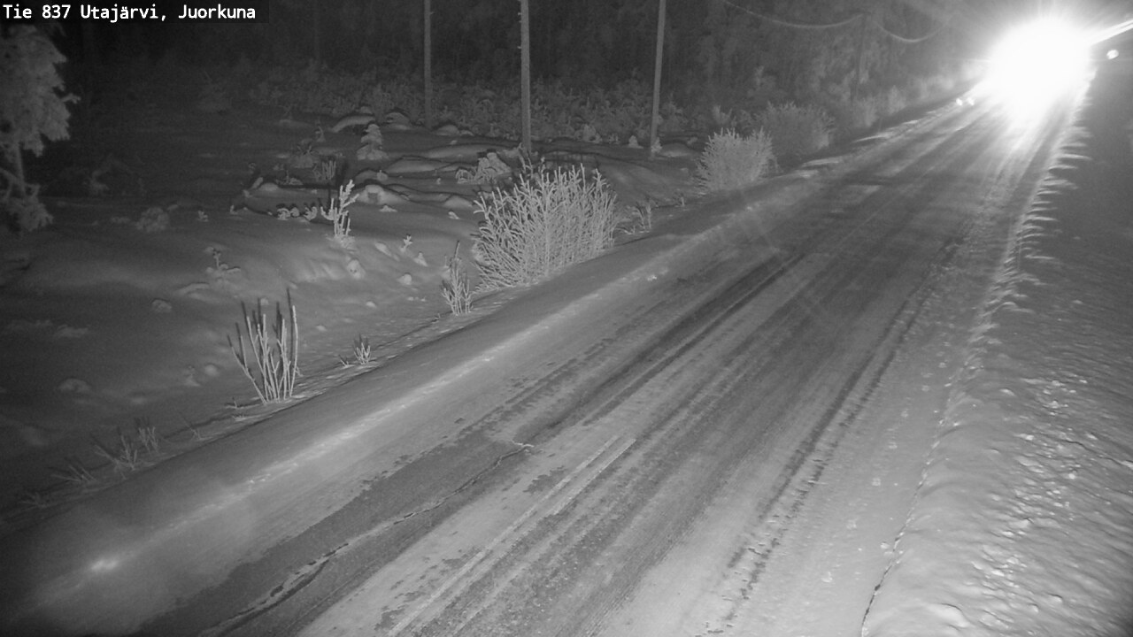 Weather Camera Image Road 837 Utajärvi, Juorkuna, Utajärvi, Pohjois-Pohjanmaa