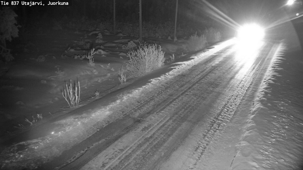 Weather Camera Image Road 837 Utajärvi, Juorkuna, Utajärvi, Pohjois-Pohjanmaa