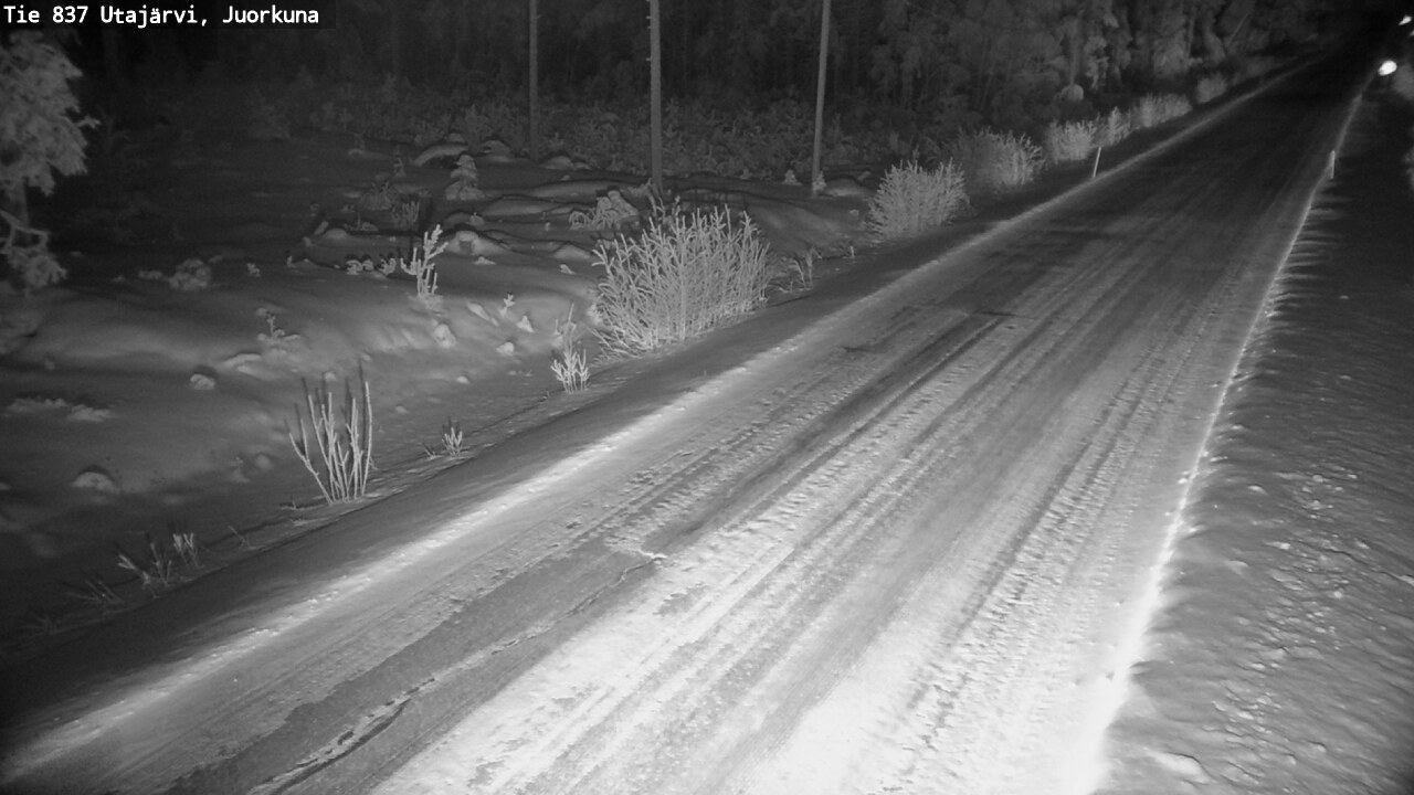 Weather Camera Image Road 837 Utajärvi, Juorkuna, Utajärvi, Pohjois-Pohjanmaa