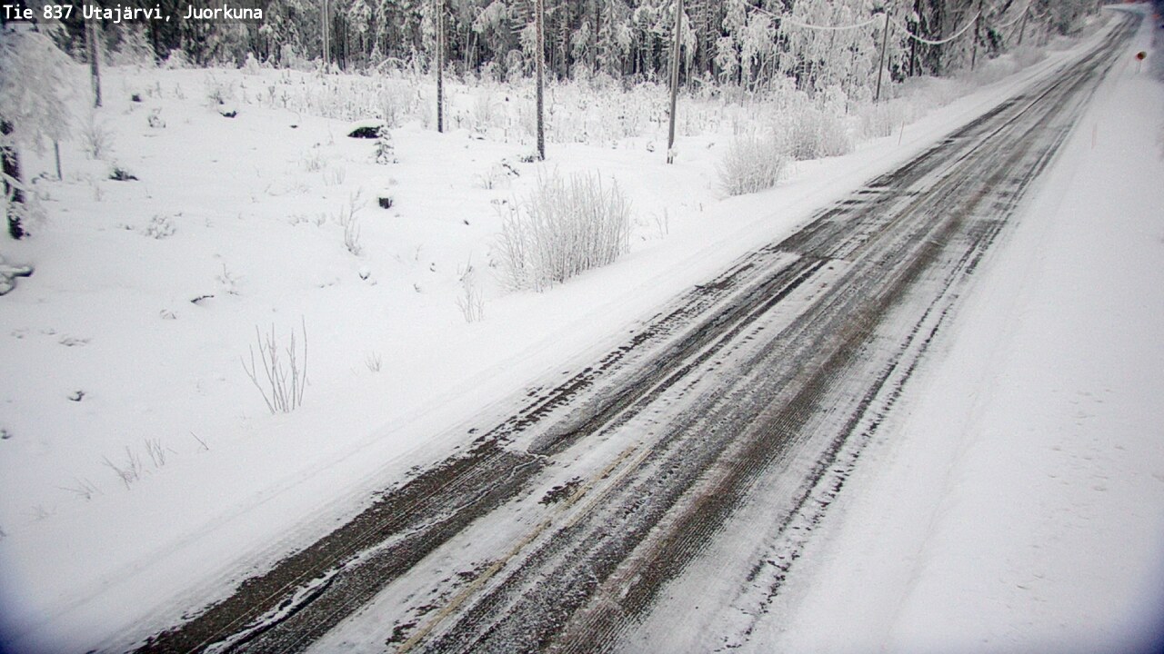 Weather Camera Image Road 837 Utajärvi, Juorkuna, Utajärvi, Pohjois-Pohjanmaa