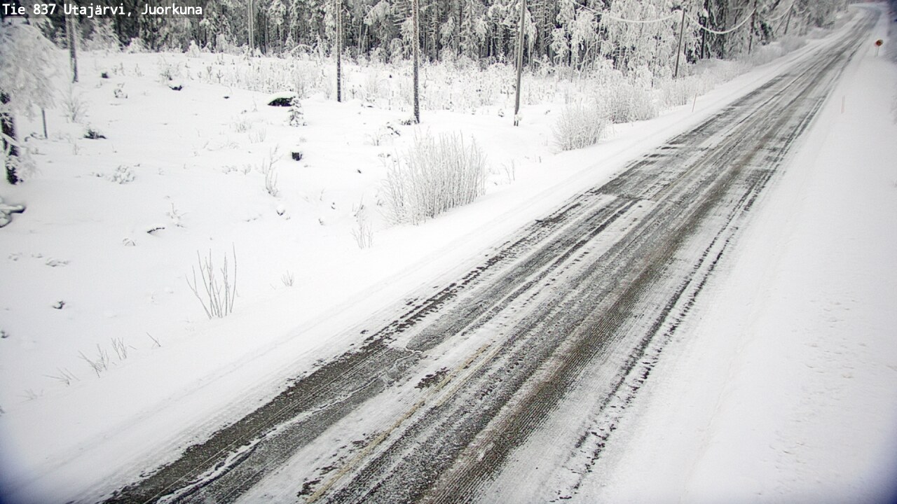 Weather Camera Image Road 837 Utajärvi, Juorkuna, Utajärvi, Pohjois-Pohjanmaa