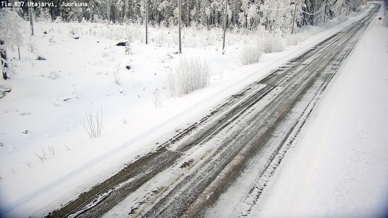 Weather Camera Image Road 837 Utajärvi, Juorkuna, Utajärvi, Pohjois-Pohjanmaa
