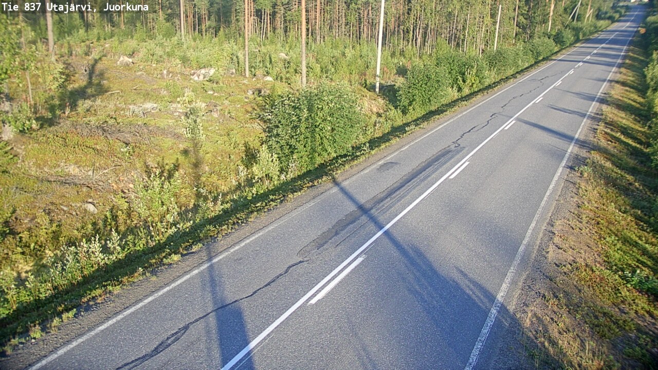 Weather Camera Image Road 837 Utajärvi, Juorkuna, Utajärvi, Pohjois-Pohjanmaa
