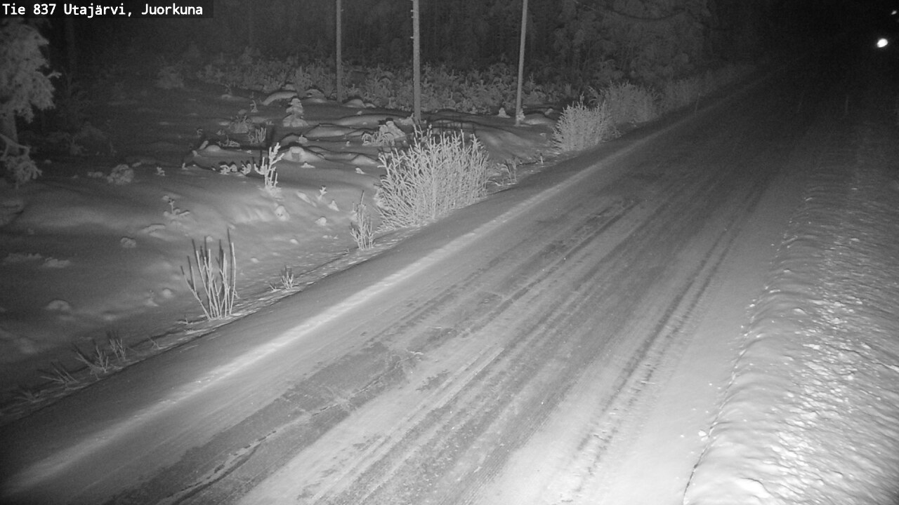 Weather Camera Image Road 837 Utajärvi, Juorkuna, Utajärvi, Pohjois-Pohjanmaa
