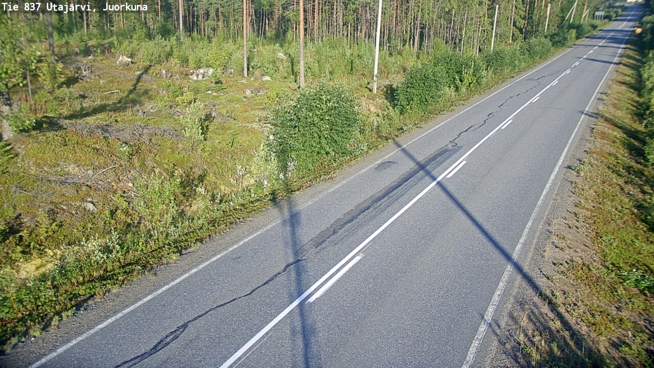 Weather Camera Image Road 837 Utajärvi, Juorkuna, Utajärvi, Pohjois-Pohjanmaa