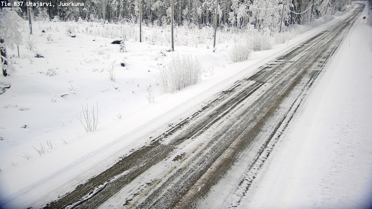 Weather Camera Image Road 837 Utajärvi, Juorkuna, Utajärvi, Pohjois-Pohjanmaa