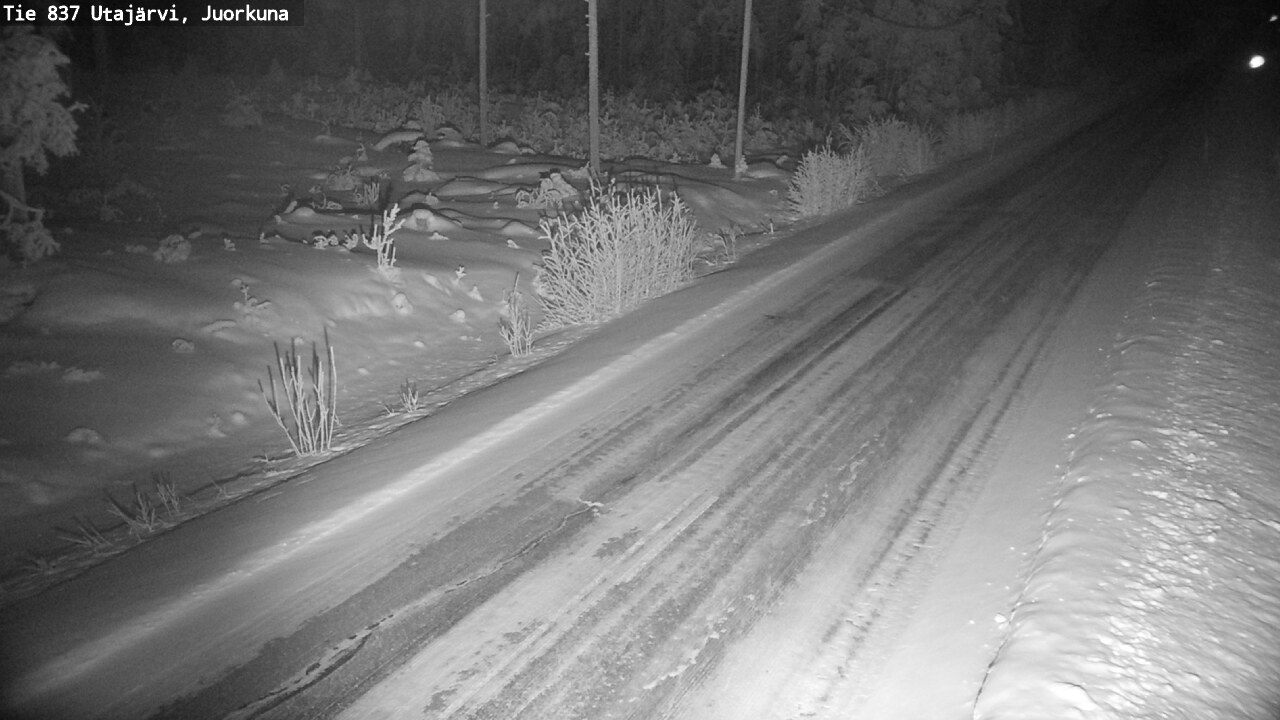 Weather Camera Image Road 837 Utajärvi, Juorkuna, Utajärvi, Pohjois-Pohjanmaa