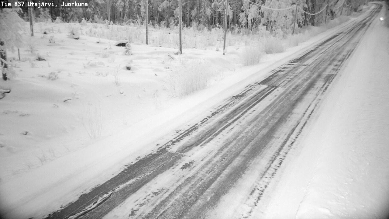 Weather Camera Image Road 837 Utajärvi, Juorkuna, Utajärvi, Pohjois-Pohjanmaa