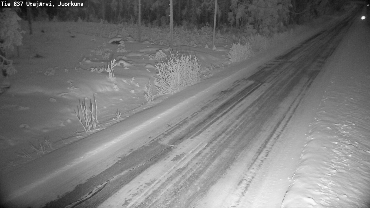 Weather Camera Image Road 837 Utajärvi, Juorkuna, Utajärvi, Pohjois-Pohjanmaa