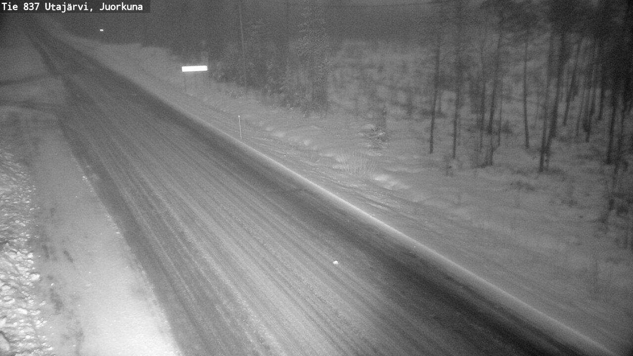 Weather Camera Image Road 837 Utajärvi, Juorkuna, Utajärvi, Pohjois-Pohjanmaa