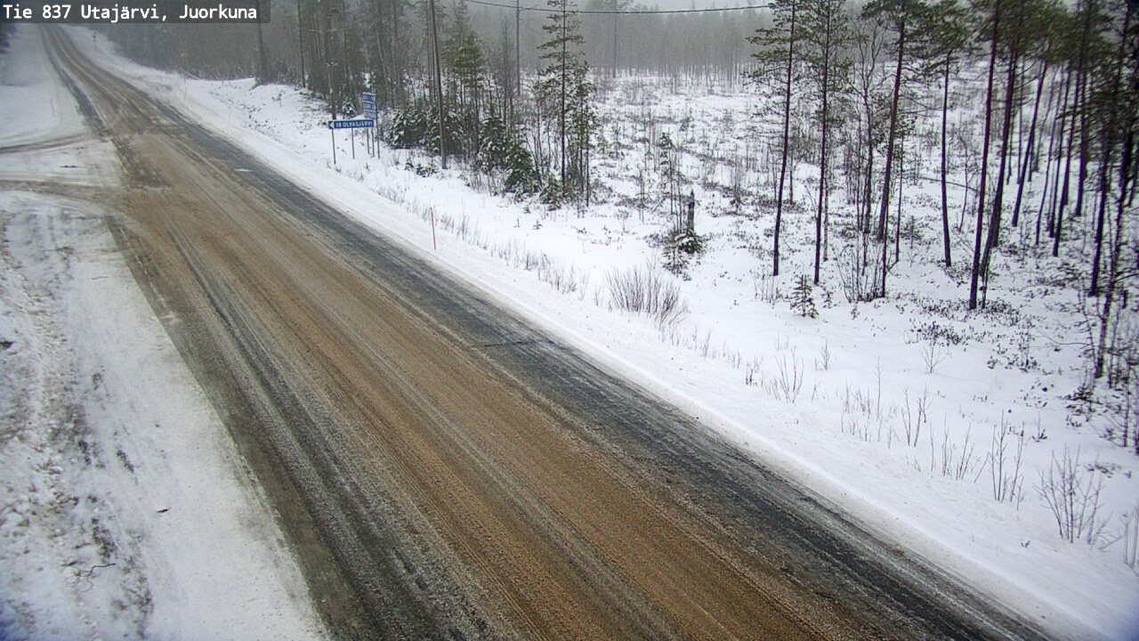 Weather Camera Image Road 837 Utajärvi, Juorkuna, Utajärvi, Pohjois-Pohjanmaa