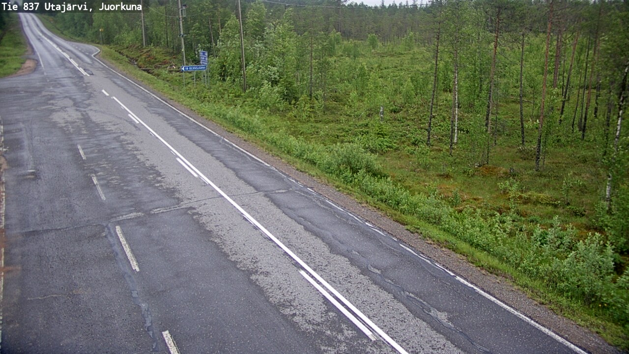 Weather Camera Image Väg 837 Utajärvi, Juorkuna, Utajärvi, Pohjois-Pohjanmaa