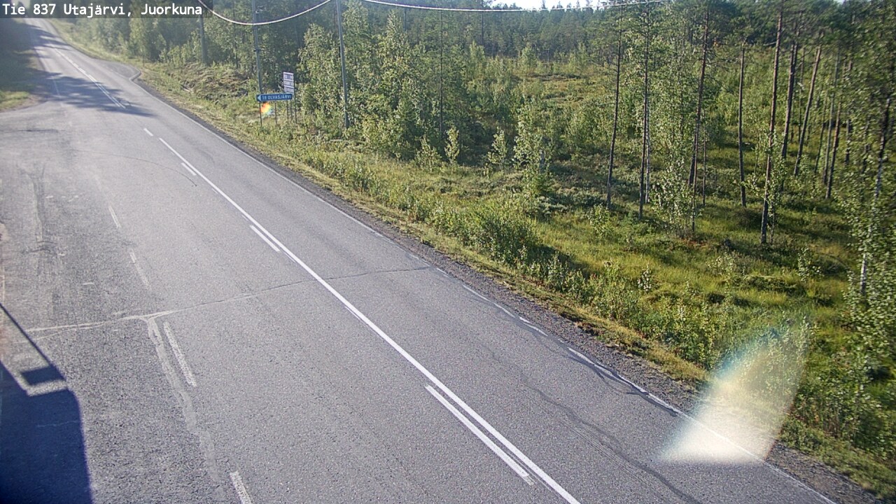 Weather Camera Image Road 837 Utajärvi, Juorkuna, Utajärvi, Pohjois-Pohjanmaa