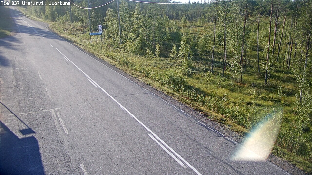 Weather Camera Image Road 837 Utajärvi, Juorkuna, Utajärvi, Pohjois-Pohjanmaa