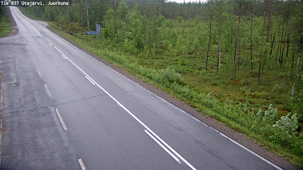 Weather Camera Image Road 837 Utajärvi, Juorkuna, Utajärvi, Pohjois-Pohjanmaa