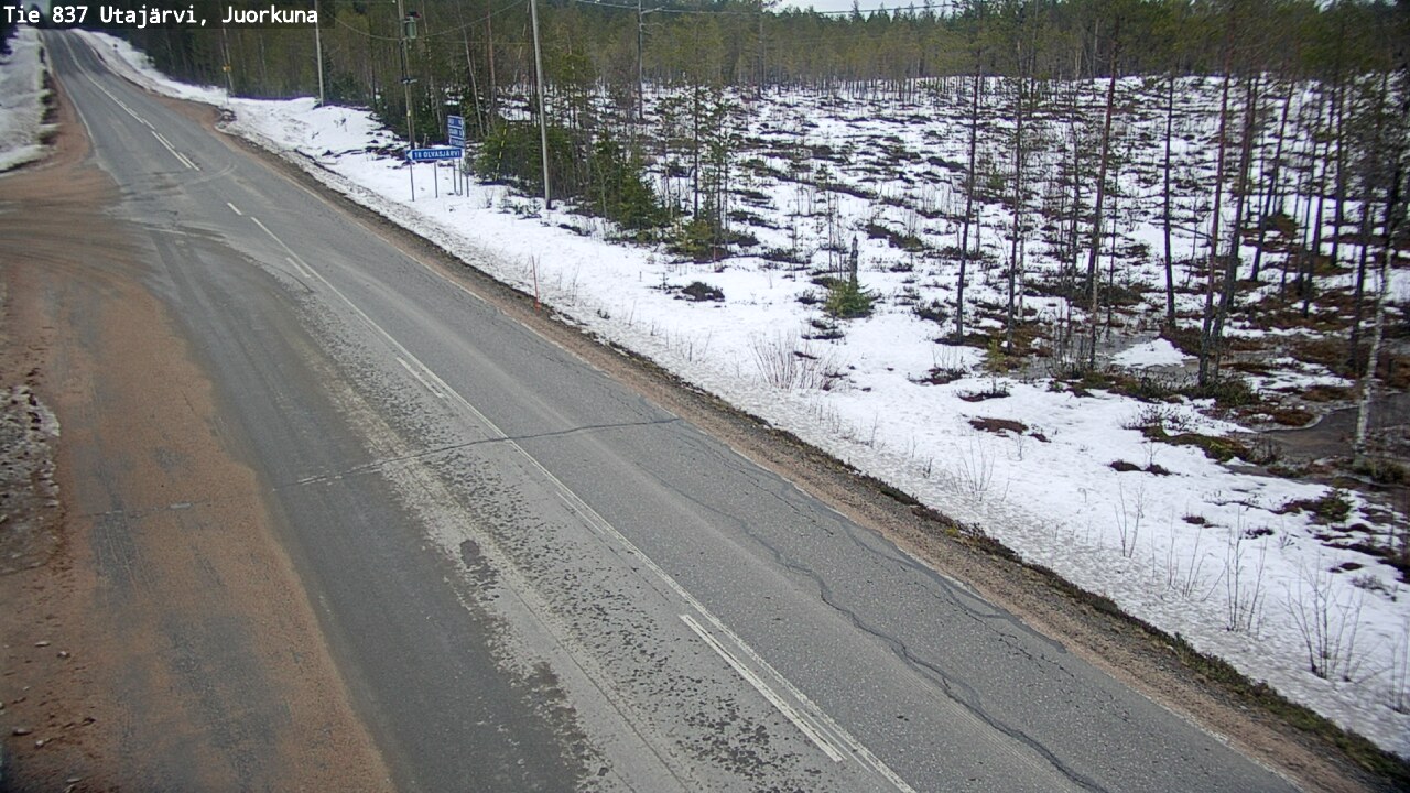 Kelikamerat Kuva Tie 837 Utajärvi, Juorkuna, Utajärvi, Pohjois-Pohjanmaa