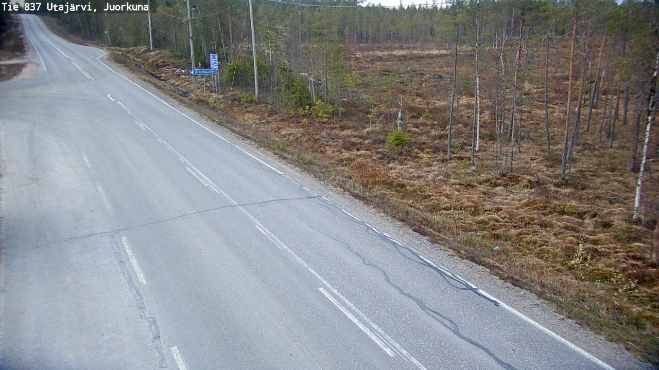Kelikamerat Kuva Tie 837 Utajärvi, Juorkuna, Utajärvi, Pohjois-Pohjanmaa