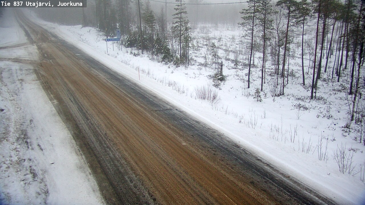 Weather Camera Image Road 837 Utajärvi, Juorkuna, Utajärvi, Pohjois-Pohjanmaa