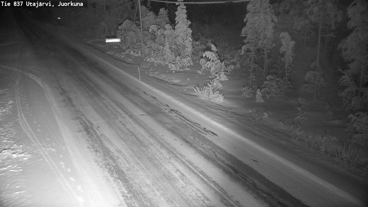 Weather Camera Image Road 837 Utajärvi, Juorkuna, Utajärvi, Pohjois-Pohjanmaa