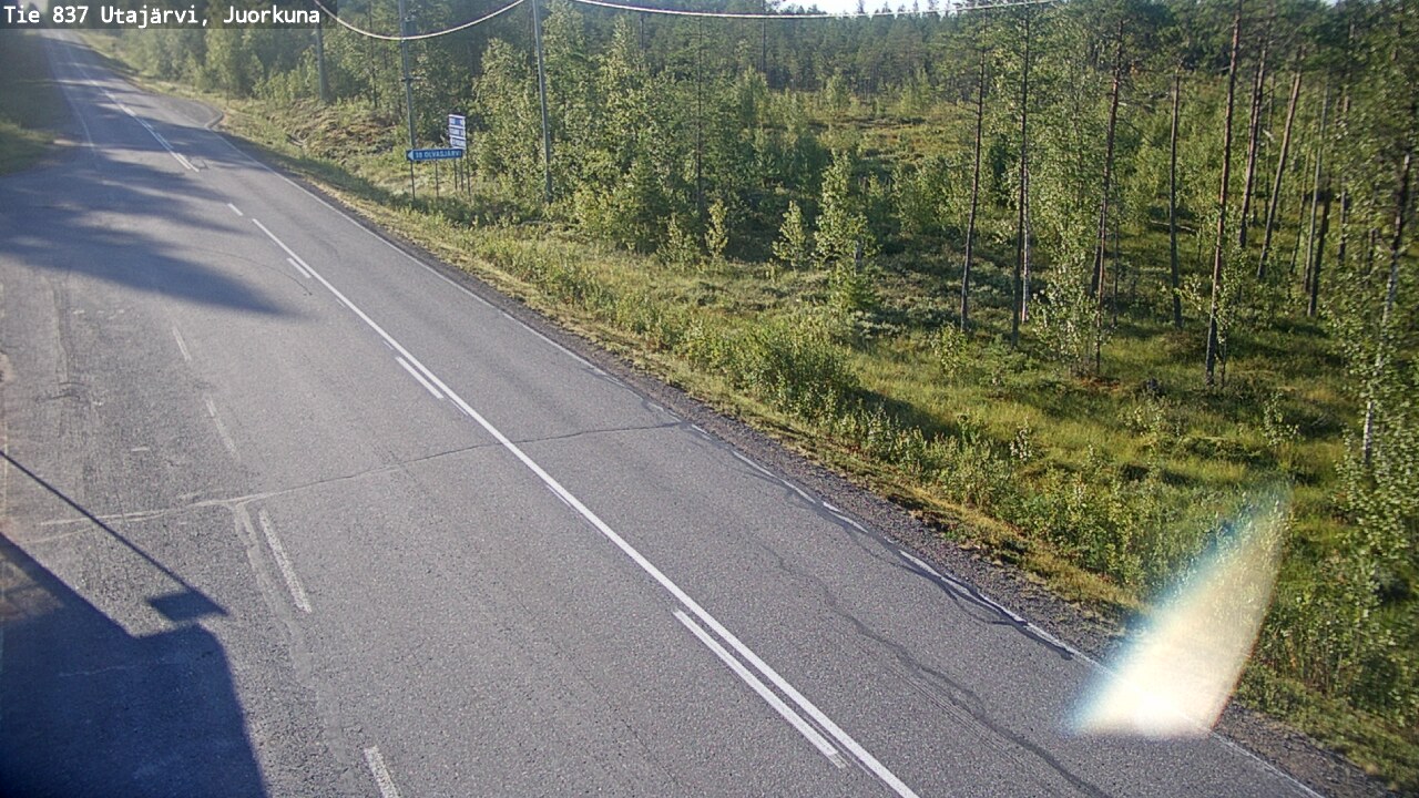 Weather Camera Image Road 837 Utajärvi, Juorkuna, Utajärvi, Pohjois-Pohjanmaa