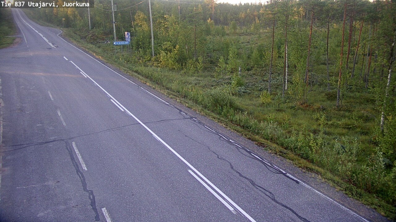 Weather Camera Image Road 837 Utajärvi, Juorkuna, Utajärvi, Pohjois-Pohjanmaa