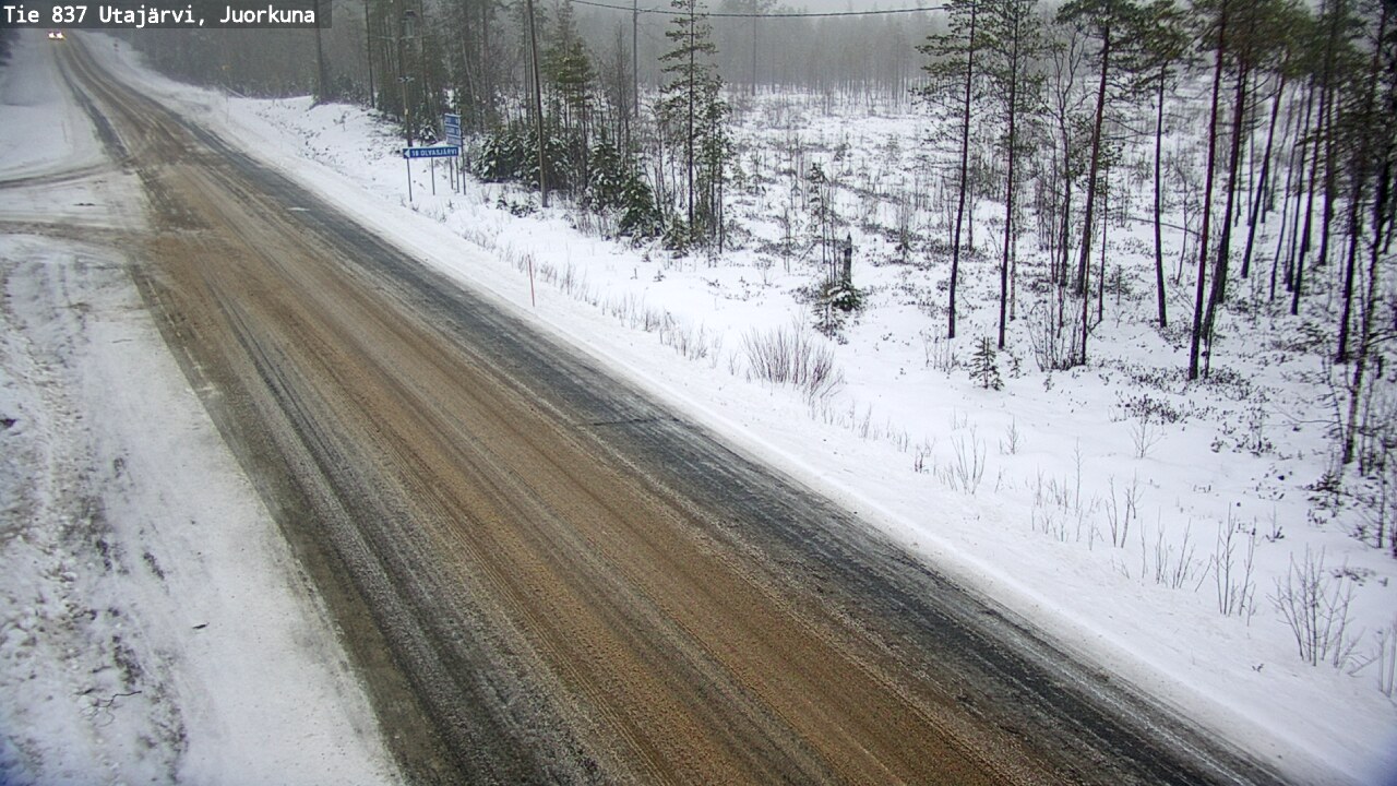 Weather Camera Image Road 837 Utajärvi, Juorkuna, Utajärvi, Pohjois-Pohjanmaa