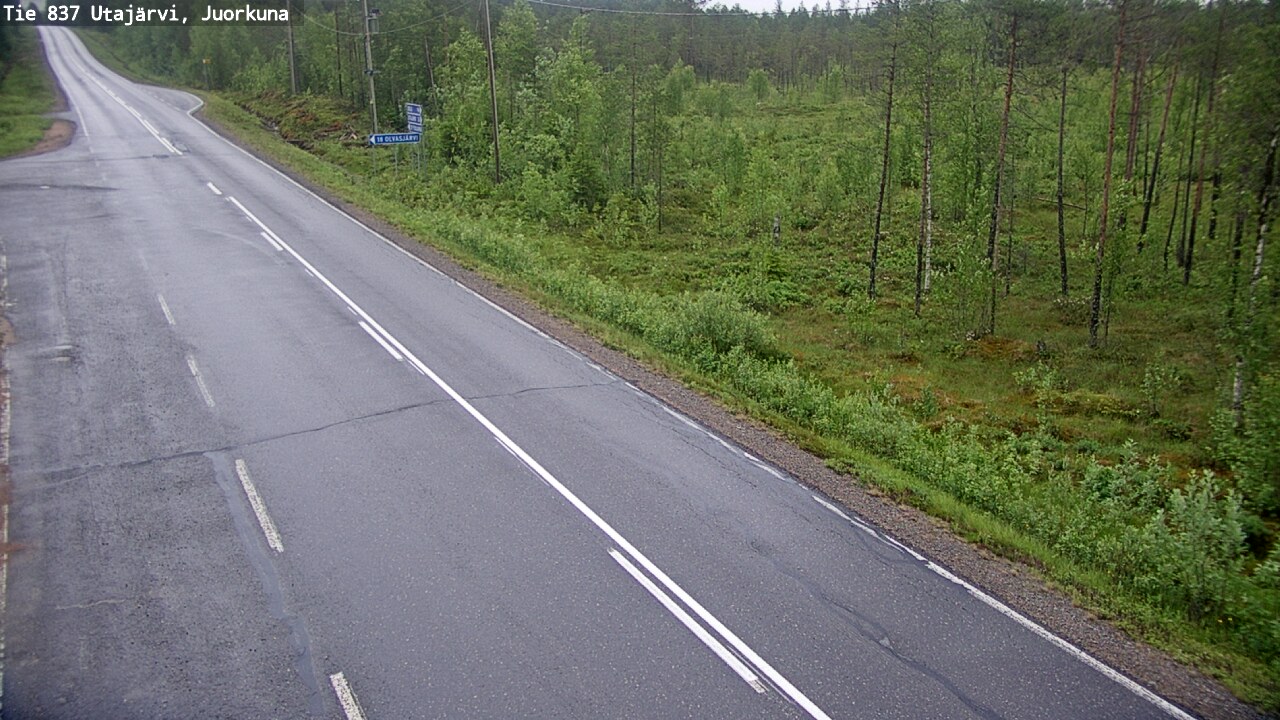 Weather Camera Image Road 837 Utajärvi, Juorkuna, Utajärvi, Pohjois-Pohjanmaa