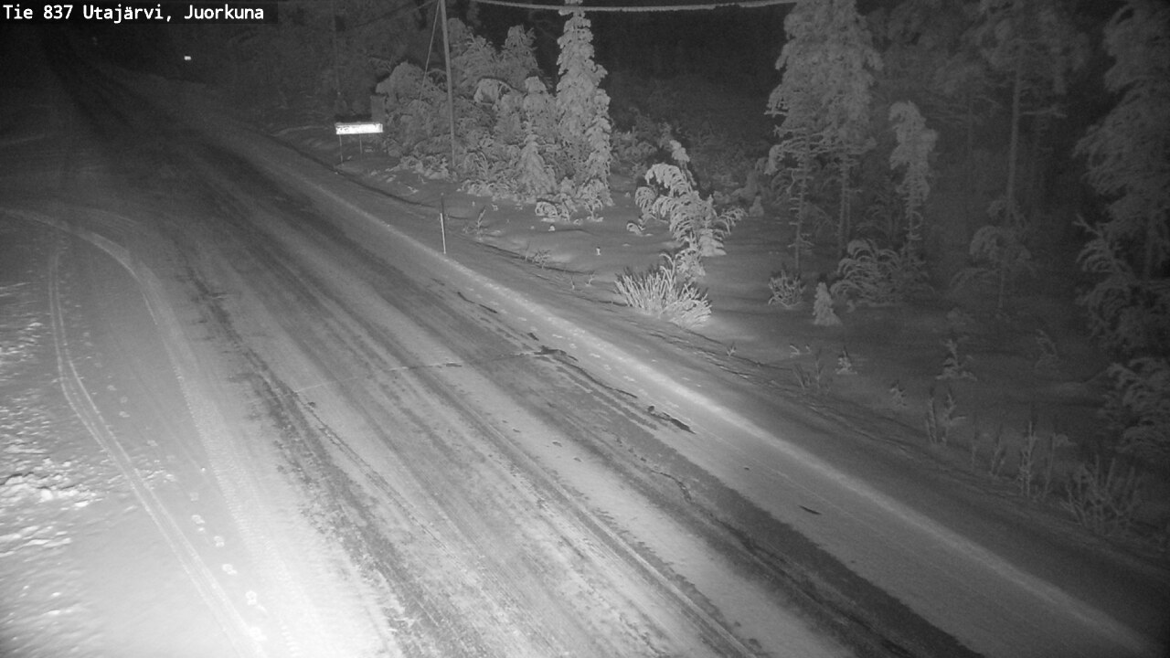 Weather Camera Image Road 837 Utajärvi, Juorkuna, Utajärvi, Pohjois-Pohjanmaa