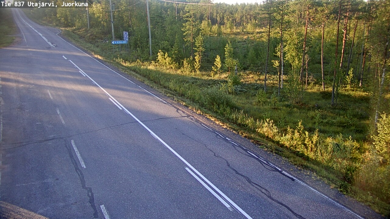 Weather Camera Image Road 837 Utajärvi, Juorkuna, Utajärvi, Pohjois-Pohjanmaa