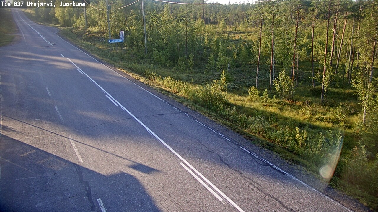 Weather Camera Image Road 837 Utajärvi, Juorkuna, Utajärvi, Pohjois-Pohjanmaa
