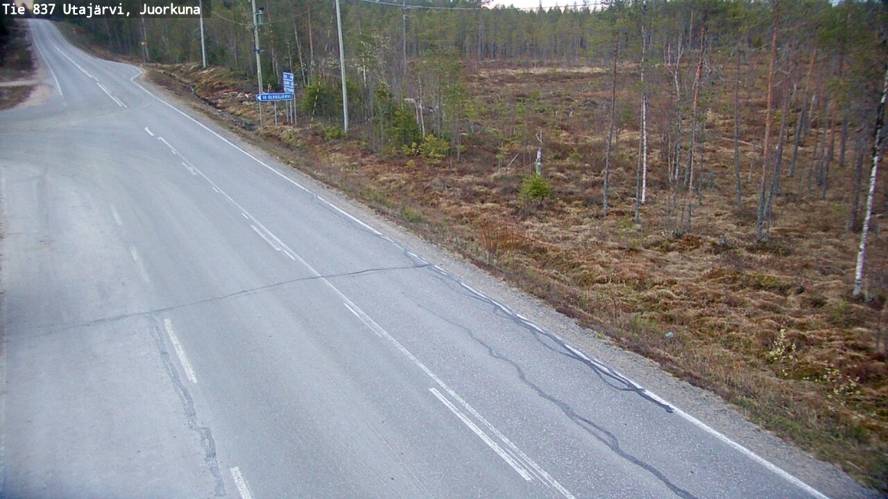 Kelikamerat Kuva Tie 837 Utajärvi, Juorkuna, Utajärvi, Pohjois-Pohjanmaa