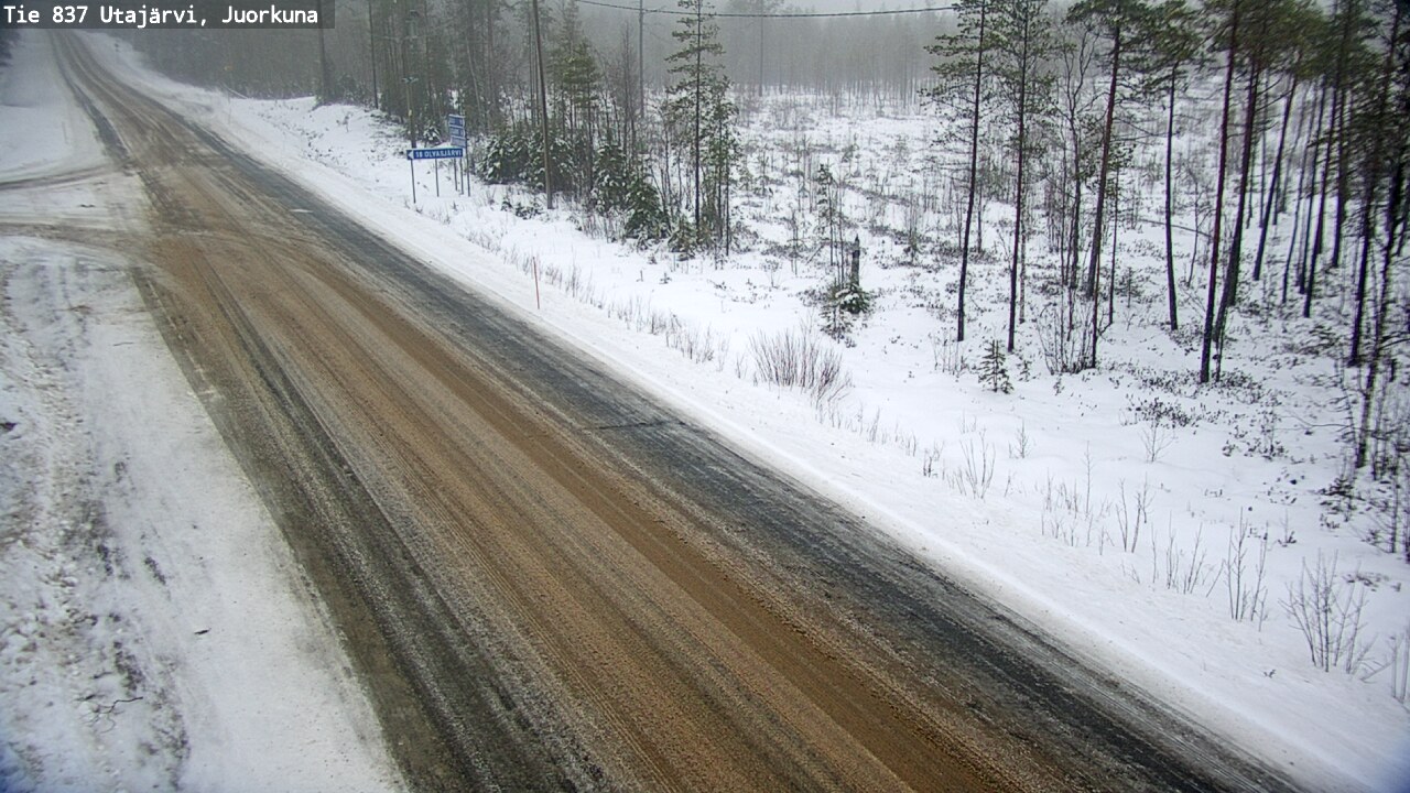 Weather Camera Image Road 837 Utajärvi, Juorkuna, Utajärvi, Pohjois-Pohjanmaa