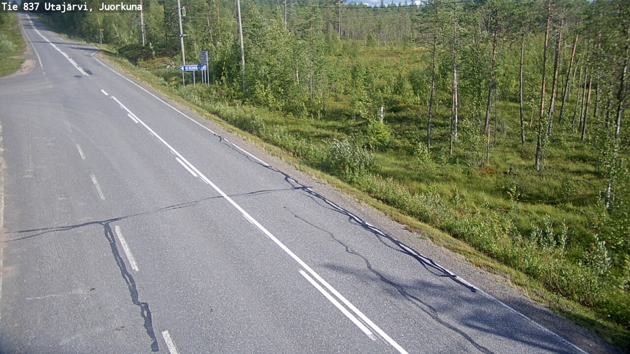 Kelikamerat Kuva Tie 837 Utajärvi, Juorkuna, Utajärvi, Pohjois-Pohjanmaa