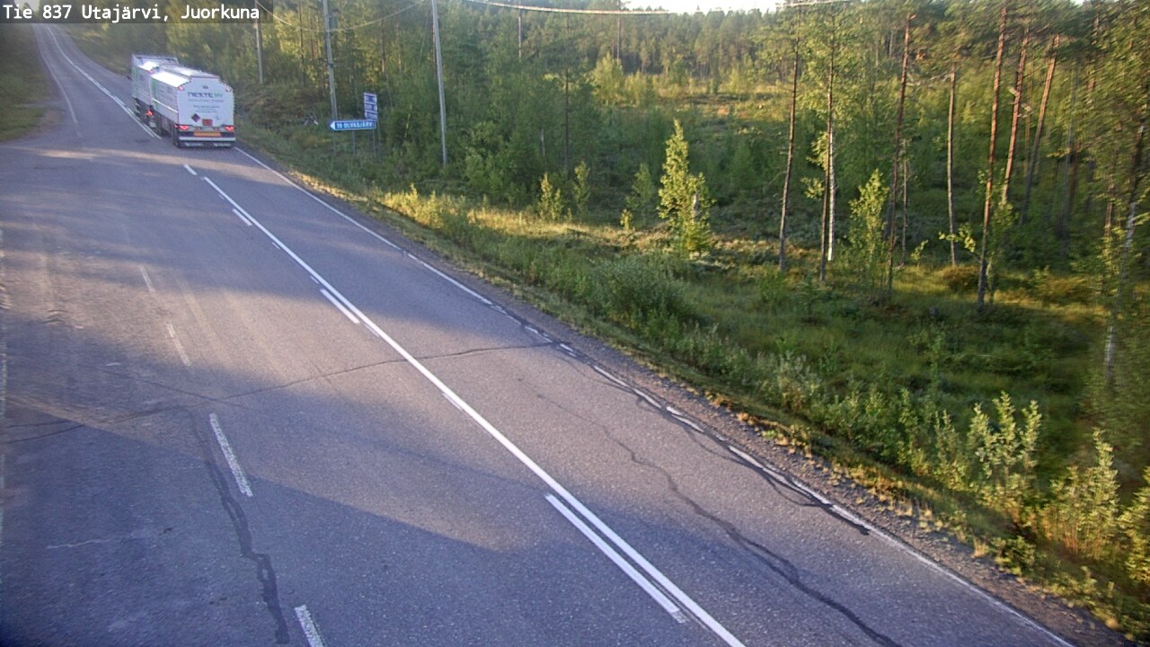 Weather Camera Image Road 837 Utajärvi, Juorkuna, Utajärvi, Pohjois-Pohjanmaa