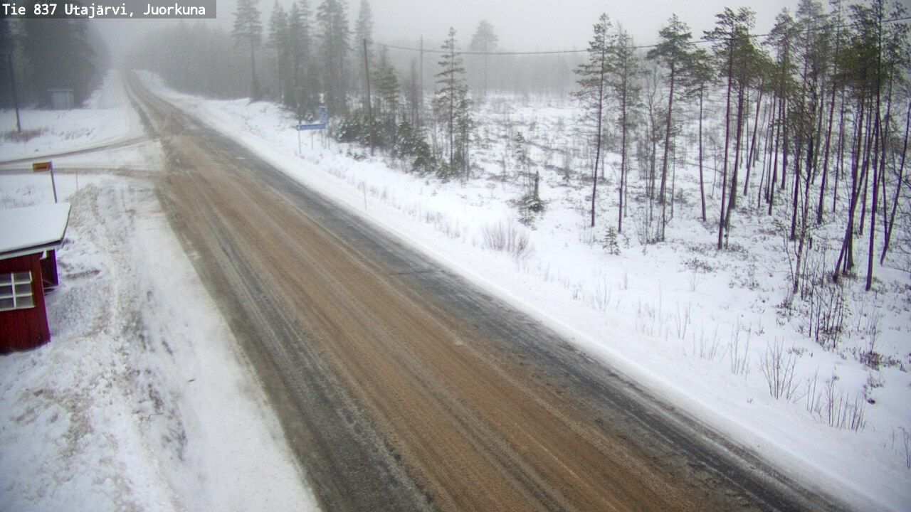 Weather Camera Image Road 837 Utajärvi, Juorkuna, Utajärvi, Pohjois-Pohjanmaa