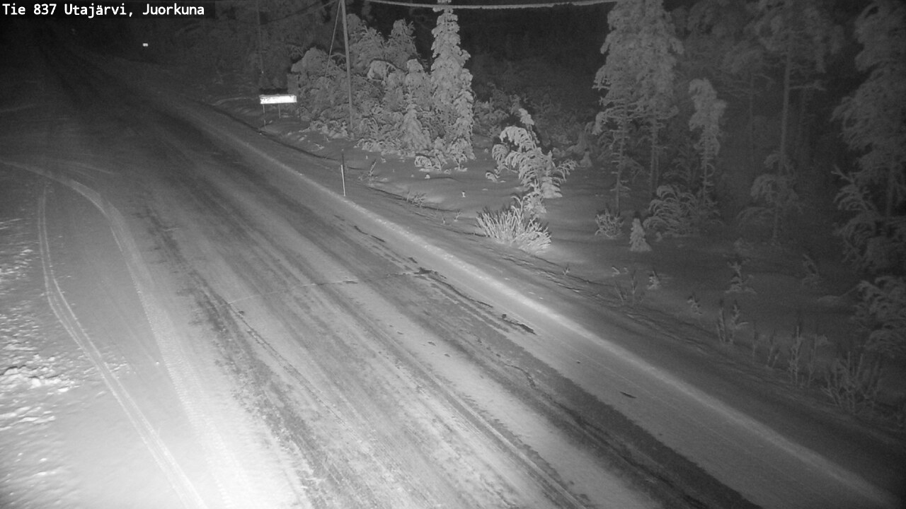 Weather Camera Image Road 837 Utajärvi, Juorkuna, Utajärvi, Pohjois-Pohjanmaa