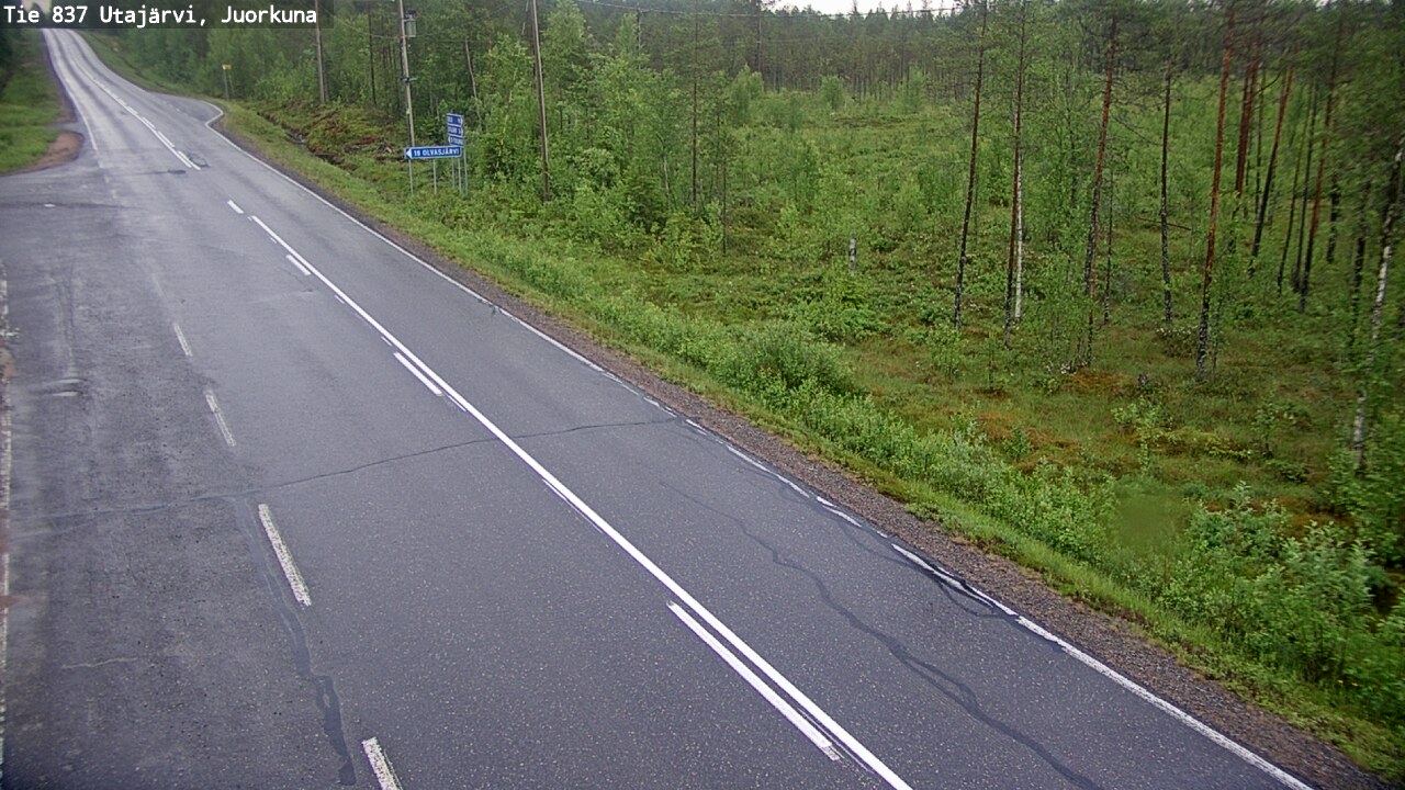 Weather Camera Image Road 837 Utajärvi, Juorkuna, Utajärvi, Pohjois-Pohjanmaa