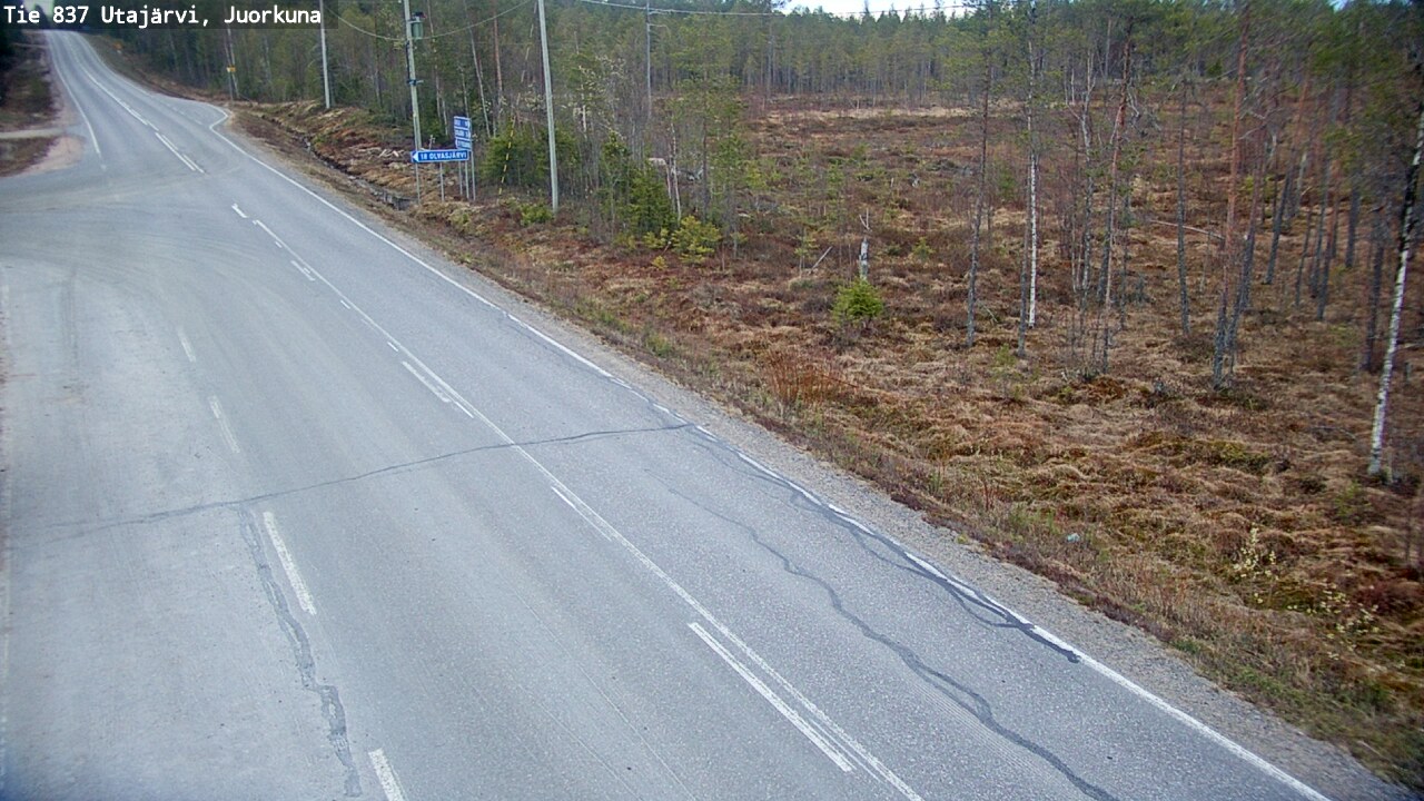 Kelikamerat Kuva Tie 837 Utajärvi, Juorkuna, Utajärvi, Pohjois-Pohjanmaa