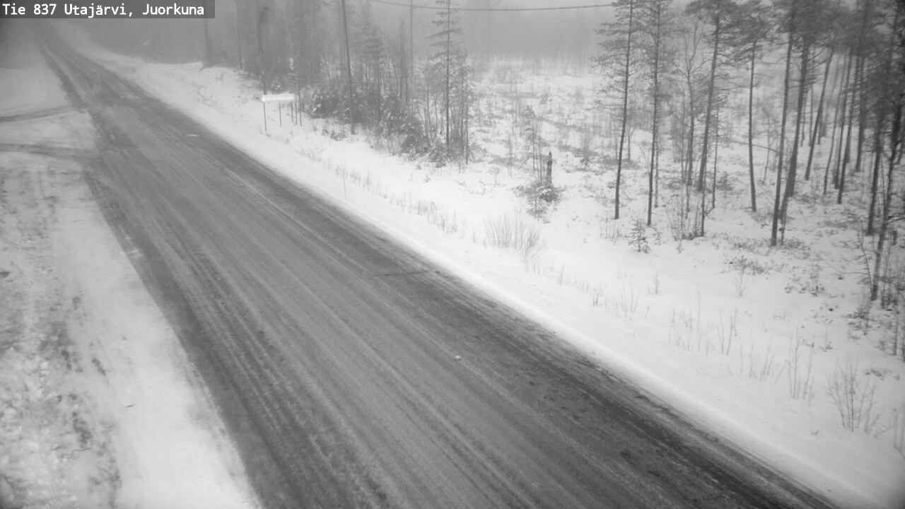 Weather Camera Image Road 837 Utajärvi, Juorkuna, Utajärvi, Pohjois-Pohjanmaa