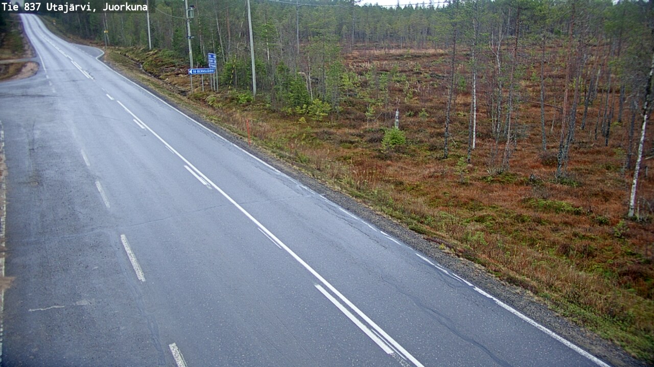 Kelikamerat Kuva Tie 837 Utajärvi, Juorkuna, Utajärvi, Pohjois-Pohjanmaa