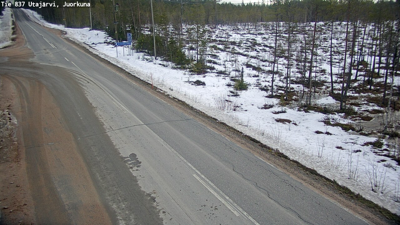 Kelikamerat Kuva Tie 837 Utajärvi, Juorkuna, Utajärvi, Pohjois-Pohjanmaa