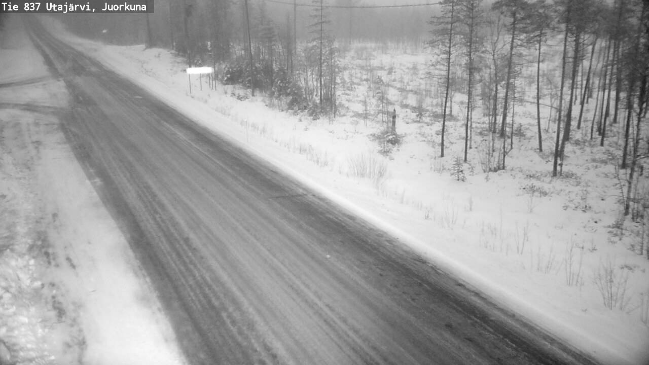 Weather Camera Image Road 837 Utajärvi, Juorkuna, Utajärvi, Pohjois-Pohjanmaa